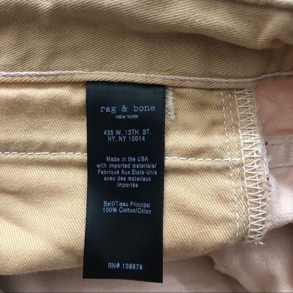 Rag & Bone Rbw15 Rose Light Pink High Rise Straight Selvedge Jeans 26 - Picture 7 of 8
